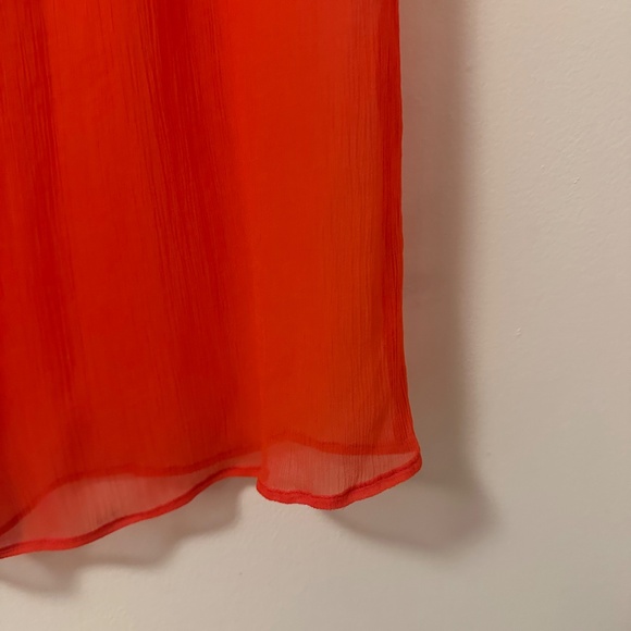 J. Crew Gwyneth Layered Slip Skirt in Red Crinkle Chiffon | Size Medium - Picture 6 of 11